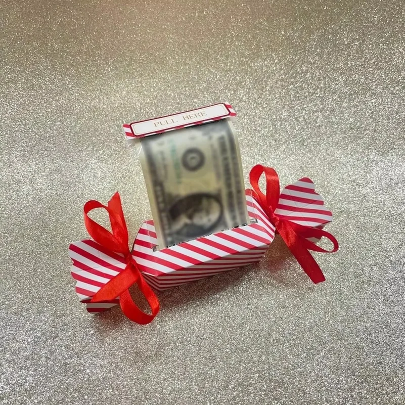 Money Pull Out Box Christmas Money Holder Pull Pouch Cash Pull Boxes Merry Christmas Money Box Unique Money Case For Holiday