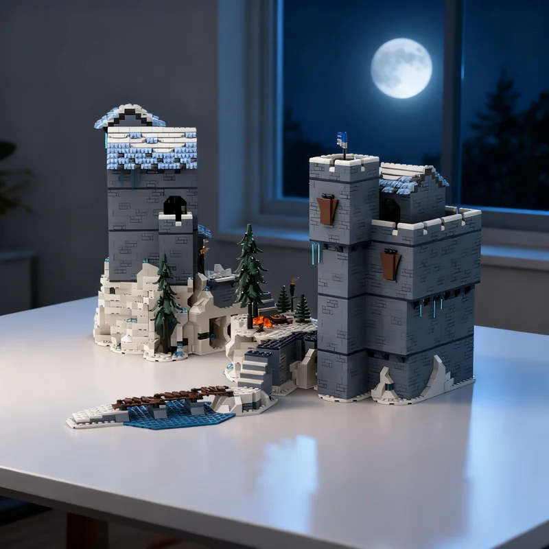 

3866pcs MOC Snow Guard S Fortress Castle Model Building Blocks Construction Christmas Gifts Toy Creative DIY Idea Architecture