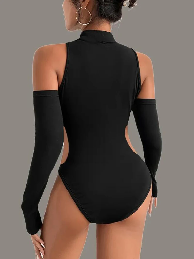 Sexy Strapless Cut Out Bodysuit: Sleeveless, Non-Sheer, High Elasticity Comfort, Easy Care & Sizzling Summer Chic