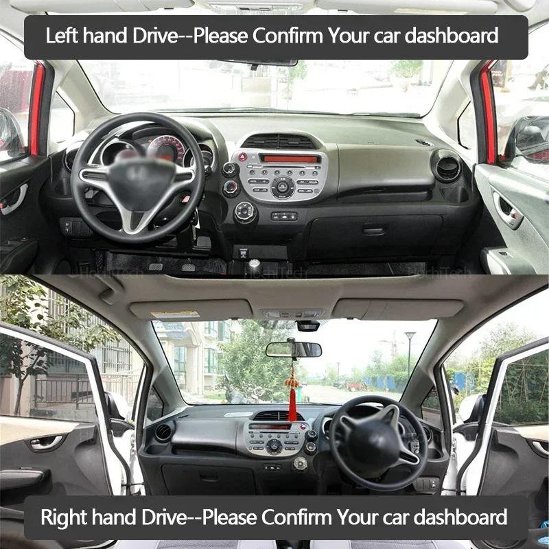 Car Dashboard Cover Pad For Honda Fit 2008-2013 Sunshade Protector Anti-UV Dash Mats Non-slip Pads Interior Accessories