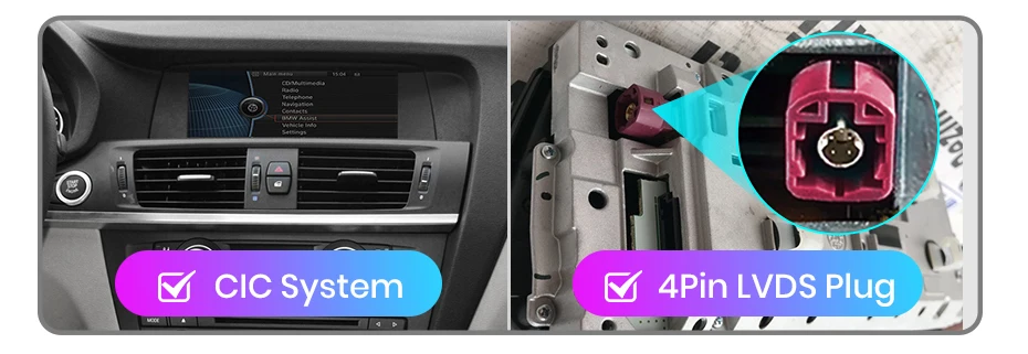 Junsun 8,8'' & 10,25'' Für Apple Wireless CarPlay Android Auto Autoradio Für BMW X3 F25 X4 F26 2011-2017 GPS-Navigation Multimedia-Player Touchscreen – Detail 3