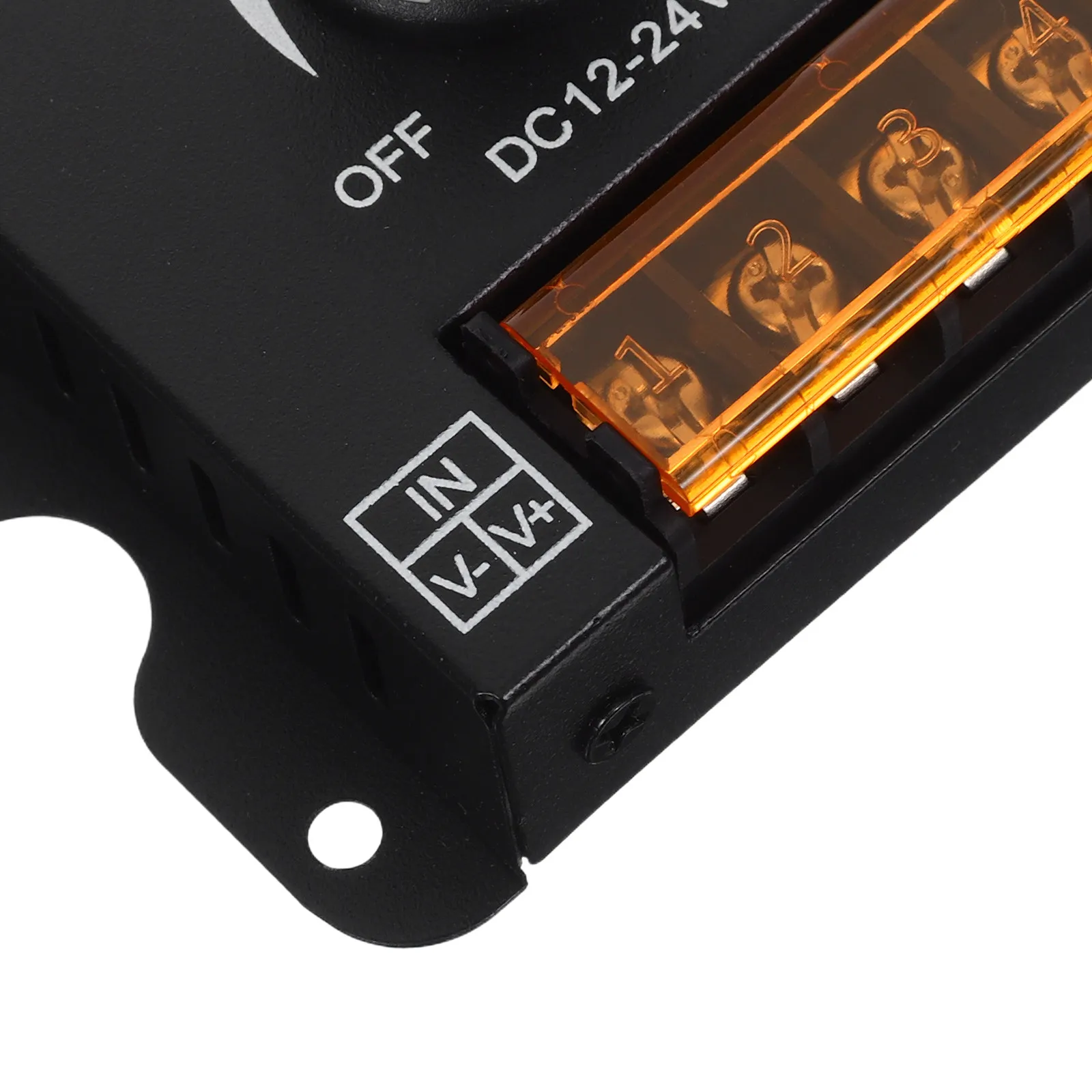 Single Channel LED Strip Dimmer Dc 12-24V Manual Knob Brightness Controller Compact Sleek Dimming Switch for Ambient LED