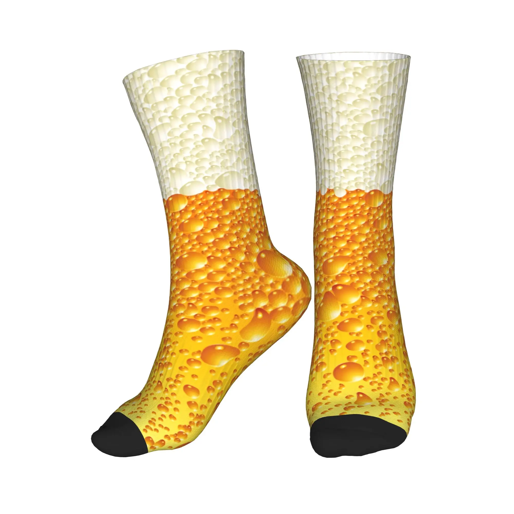 

Новые мужские носки с 3D-принтом «Пивные пузырьки», унисекс, теплые, дышащие, с 3D-принтом, носки-круизеры