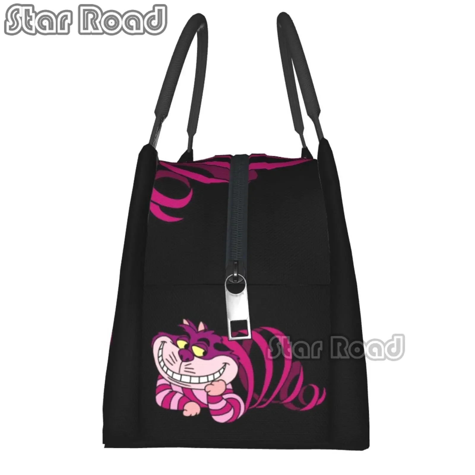 Cute Cheshires Cat Thermal Insulated Lunch Bags Kawaii Resuable Lunch Container for Outdoor Camping Travel Storage Meal Food Box