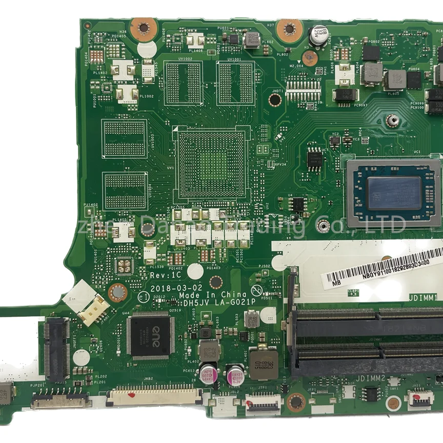 LA-G021P DH5JV para Acer Aspire AN515-42, placa base de ordenador portátil, AMD UMA con A315-41G, R3-2200, R5-2500, CPU DDR4 completamente probada