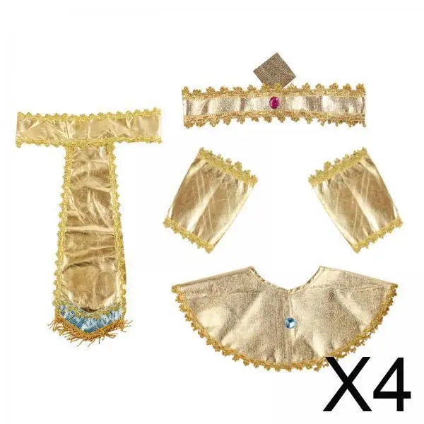 

Египетский костюм для косплея, головной убор из золотой ткани для мужчин, ролевая игра для взрослых, представление на Хэллоуин