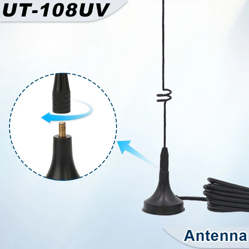 磁気トランシーバー車用アンテナ、SMA-F、デュアルバンド、uhf、vhf for Baofeng、UV-5R、tyt、wouxun、quansheng、UV-K5、8、双方向ラジオ、UT-108UV