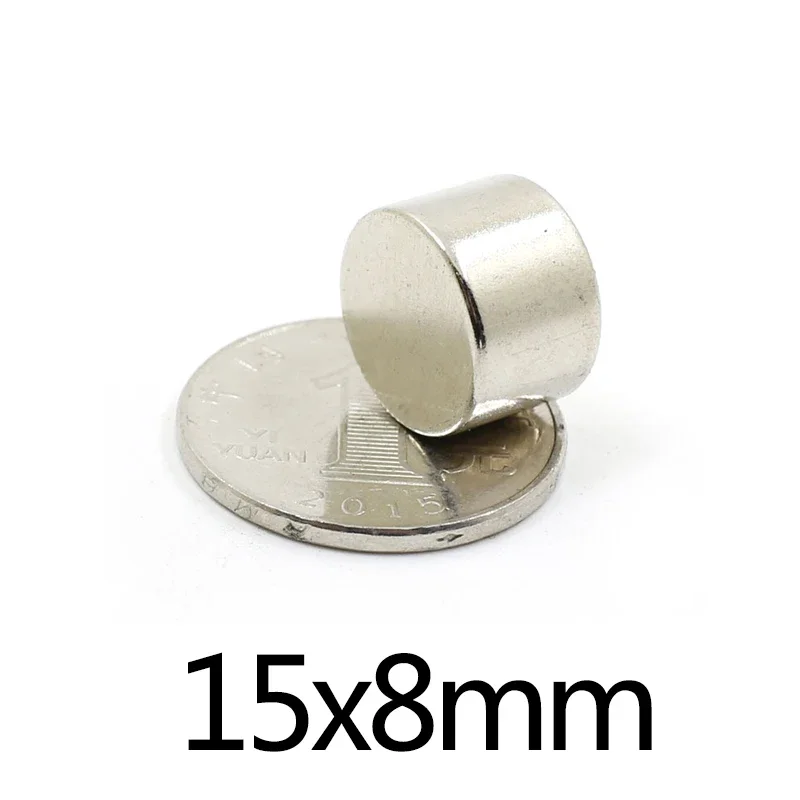 15x8 mm Small Magnets 15x8mm N35 circular Neodymium Magnet Dia 15x8mm Permanent NdFeB Magnet 15*8 mm Disc magnet