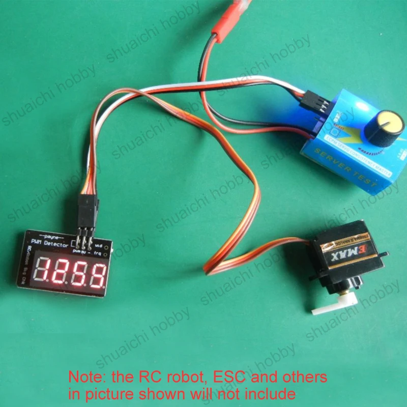 Servo Signal Display Detector, PWM Tester, pulso freqüência Displayer, controlador de voo, depuração ferramenta, receptor, RC Robot, 1 conjunto