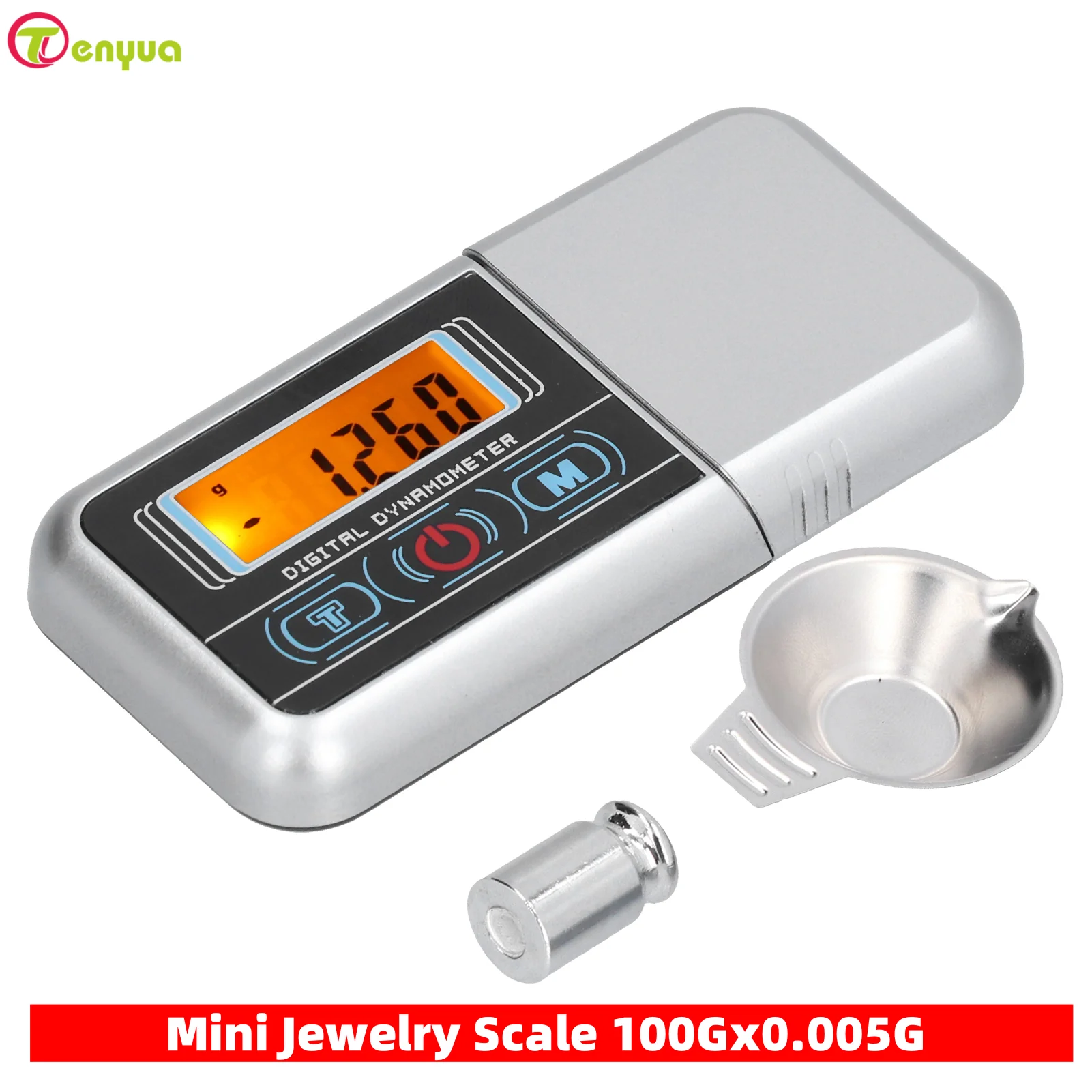 Digital Dynamometer High Precise Mini Turntable Force Scale Tonearm Phono Gauge Supplies for Vinyl Record Player for Jewelry