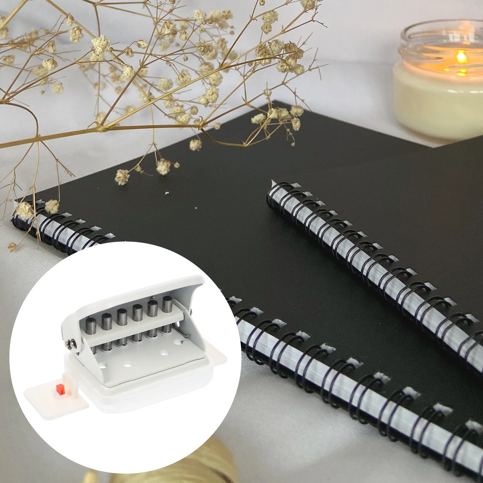 

1Pcs Handheld DIY Mushroom Hole Puncher Plastic Durable Stationery Tool for School Office Scrapbook Notebook Loose-Leaf Puncher