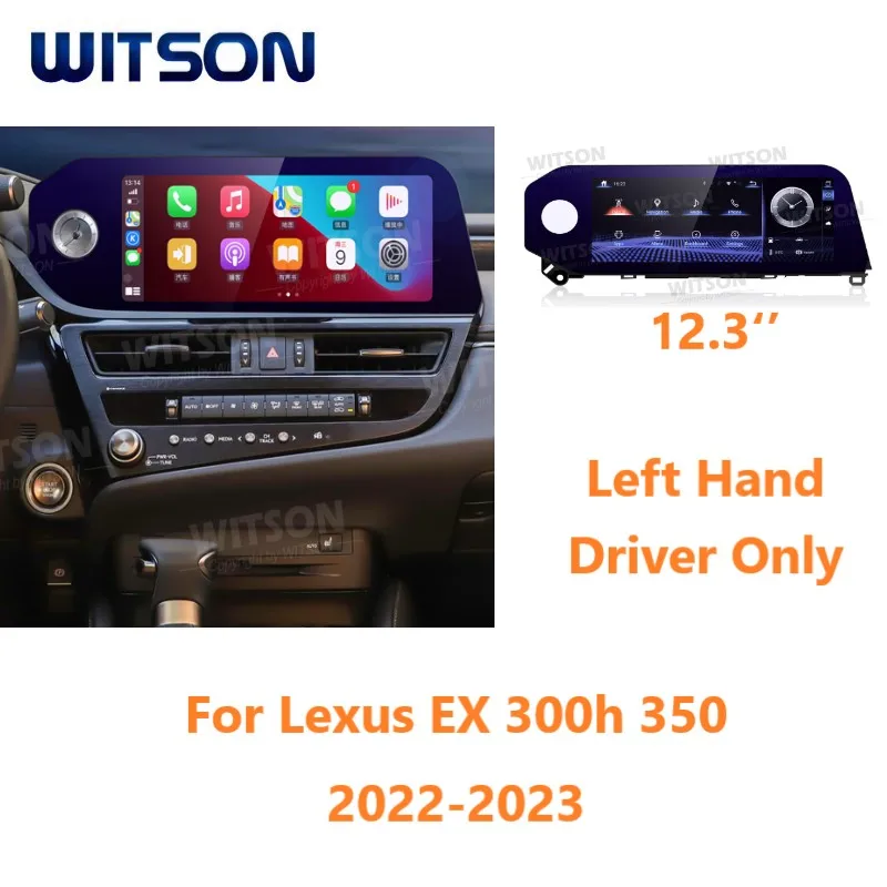Android 12.3'' Auto Stereo For Lexus EX 300h 350 2022-2023 Left Hand Driver Carplay Car Radio Navi GPS Multimedia