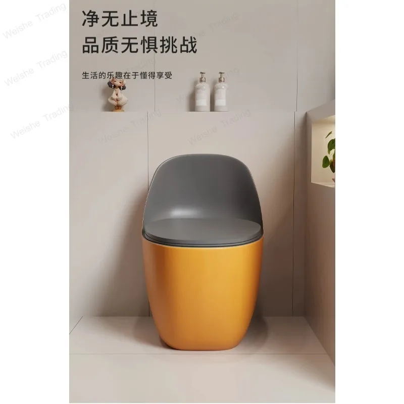 NEW Toilet household bathroom flush toilet super dazzling siphon toilet simple small apartment color