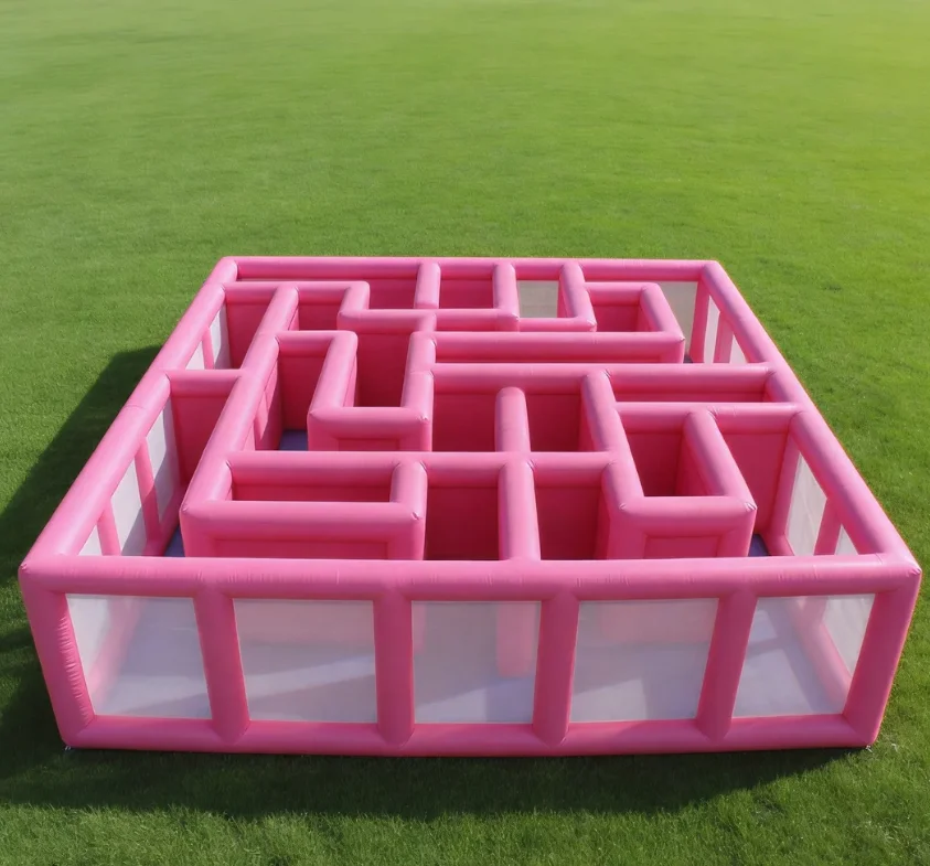 Wholesale Custom Inflatable Labyrinth Maze Commercial Outdoor Inflatable Maze Obstacle Course Giant Play Maze for Carnival Event