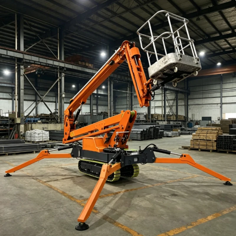 Customized All-Terrain Self-Propelled Articulated Crawler Boom Lift for Cherry Picker and Bad Road Conditions