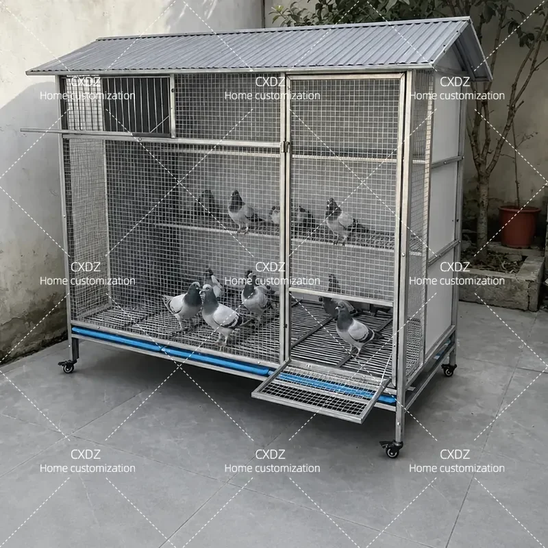 Large Double Layer Pigeon Cage Rainproof Outdoor Chicken Coop Rabbit Hutch Household Farm Animal House for Rural Use