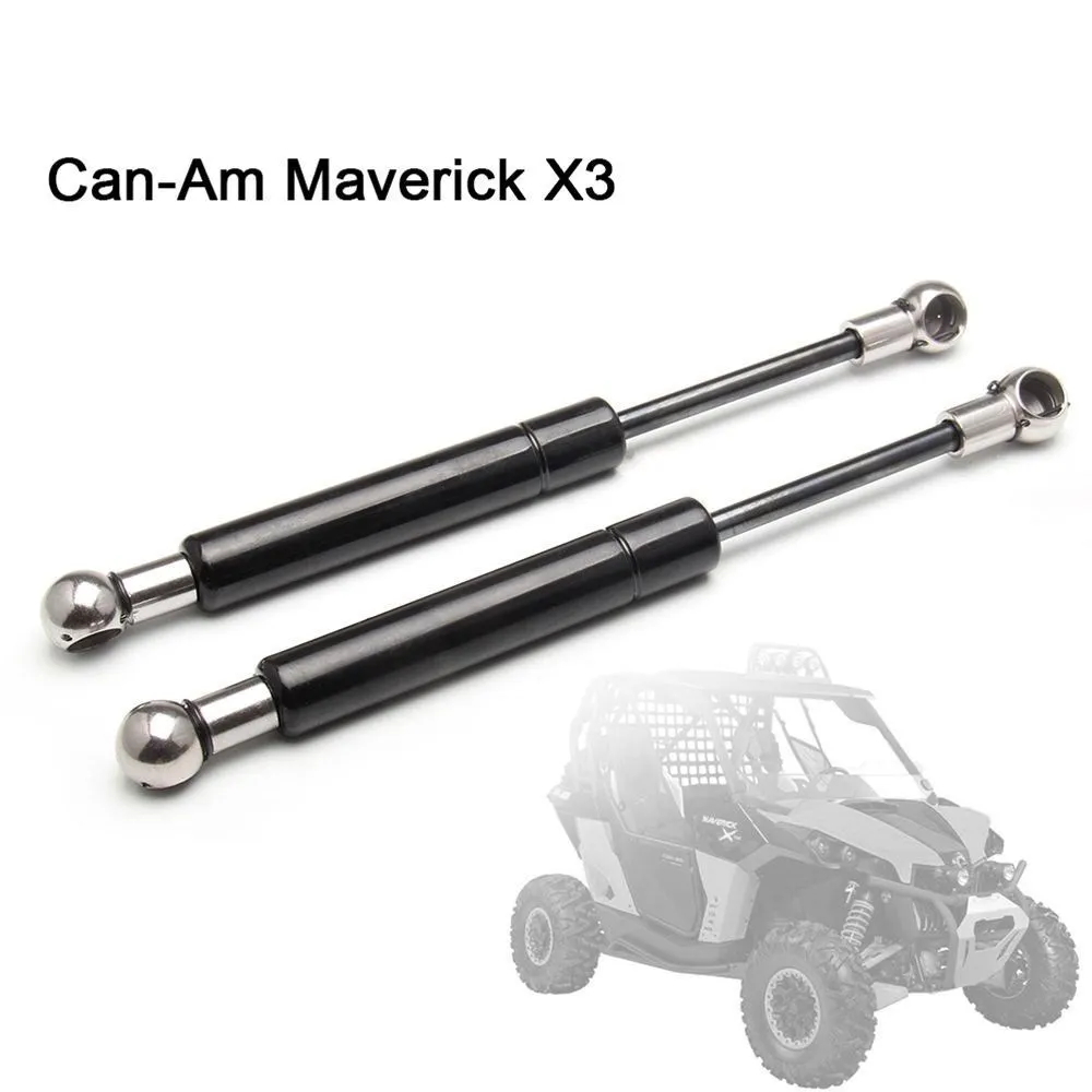 Black Accessories Billet Aluminum Anodized Door Opener Shocks Struts Brackets 1 pair Sets for Can-Am Maverick X3 2017-2022 UTV