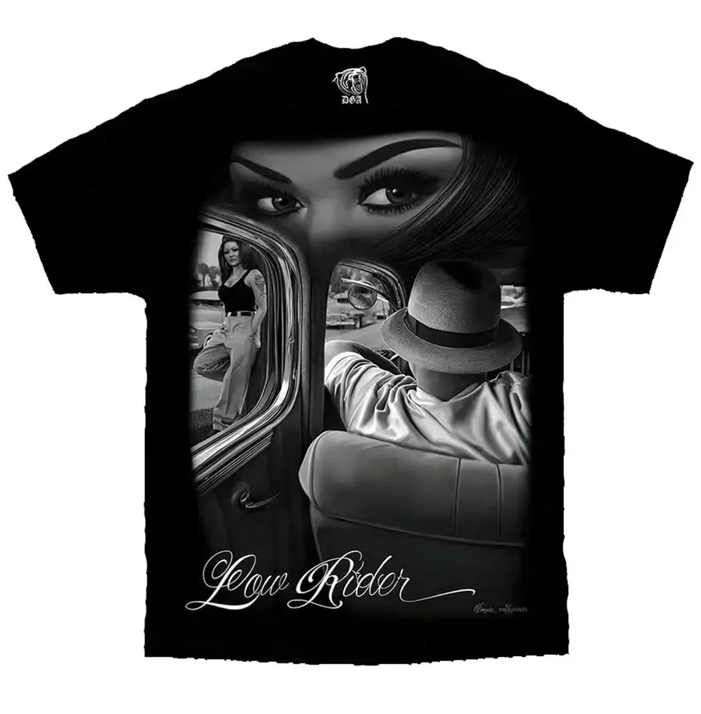 Lowrider Cholo Chola Chicano Art David Gonzales DGA T Shirt High Quality 100%Cotton Short Sleeve