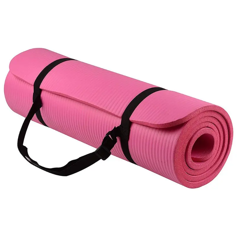 1 Set Yoga Mat for Extra Thick 1cm Pilates Fitness Cushion Non Slip Exercise Pad