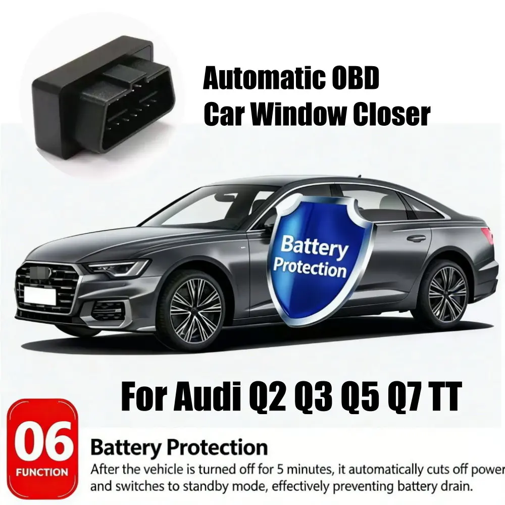 Automatic Car Window & Sunroof Close Lifter Module For Audi Q2 Q3 Q5 Q7 TT 2011-2026 OBD OBD-II Closer Decoder Accessories Kit