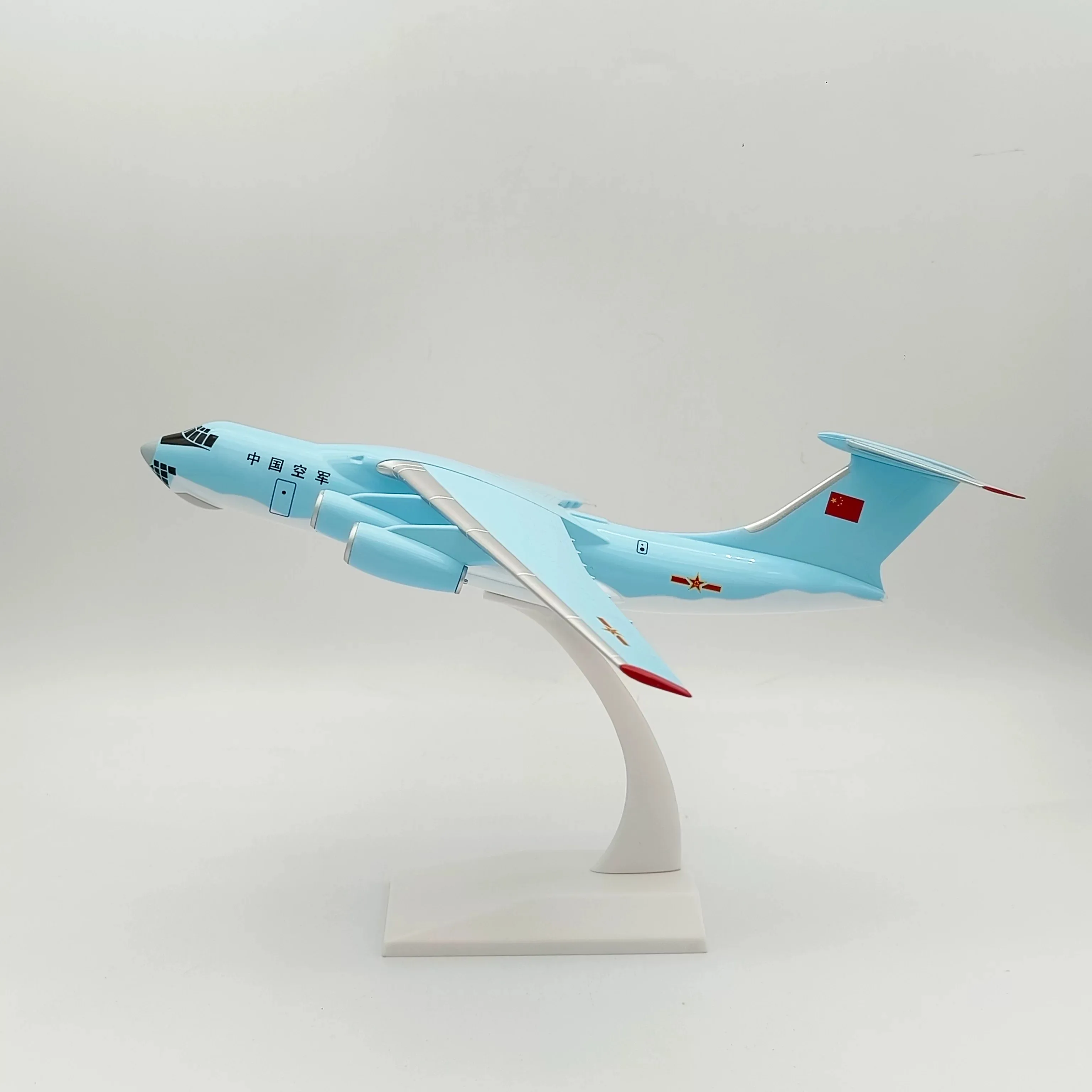 Diecast 1:200 Scale Chinese Air Force Il-76 Transport Airplane Model Plastic Aircraft Finished Adults Souvenir Hobby Collection