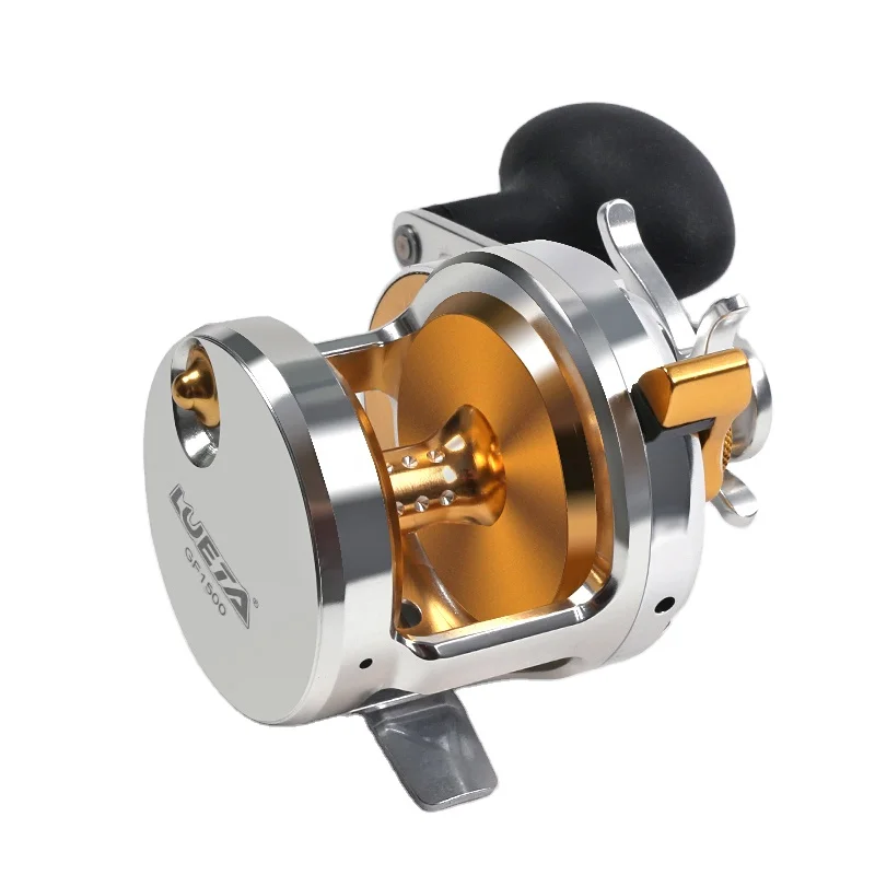 

WGF Full Metal Slow Fishing Reel 8+1BB 6.3:1 Max 13kg Slow Jigging Reel Single Hand Saltwater Trolling Reel