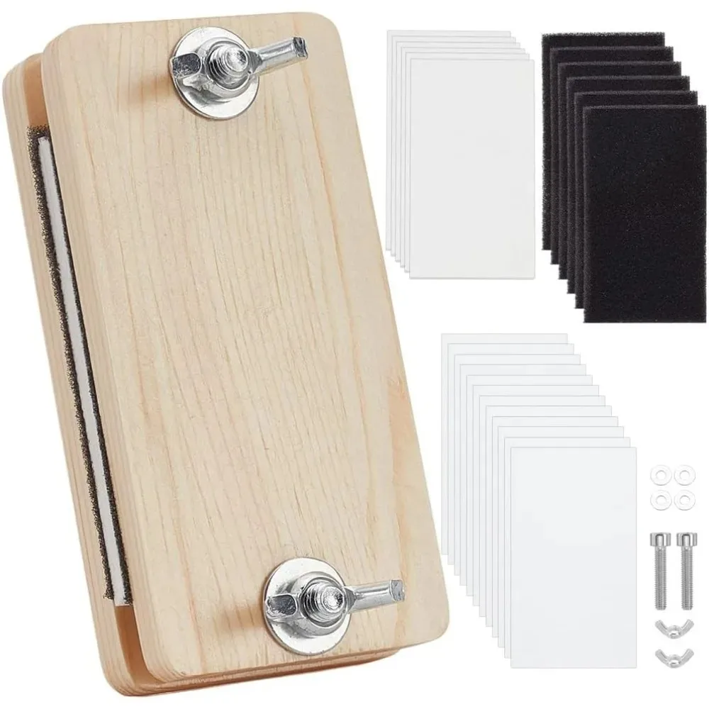 Flower Pressing Kit 2x3.9inch Rectangle Miniature Flower Press Kit with Bloting Paper for Adults Wooden Flower making kit