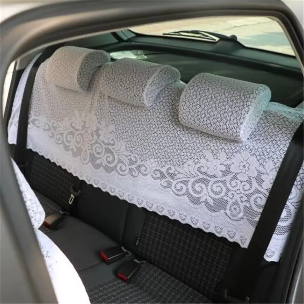 7-teiliger bestickter Autositzbezug aus Spitze, atmungsaktiver halber Autositzbezug, universell passend für Toyota Corolla. – Detail 3