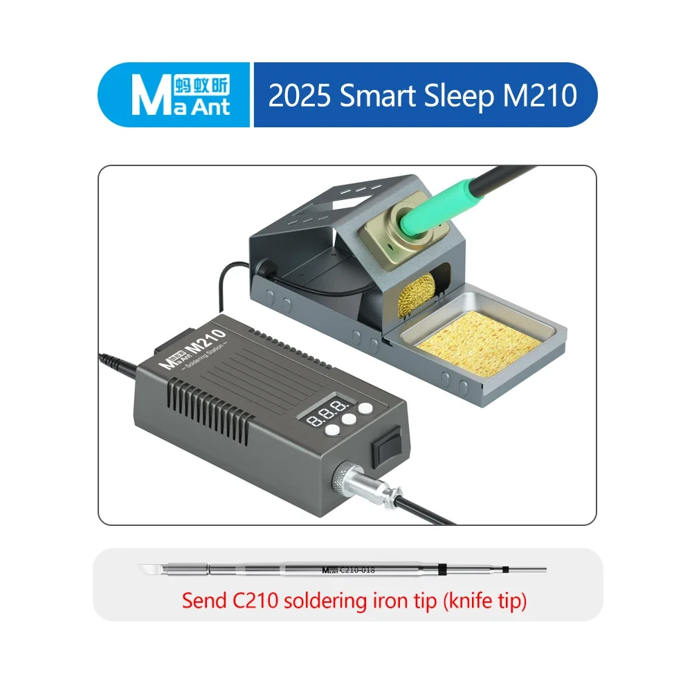 MaAnt M210 75W Portable C210 Station de fer à souder température constante réglable pour carte PCB outil de réparation de soudage