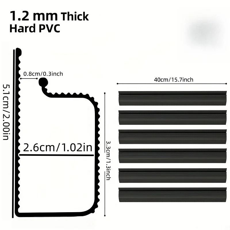 40cm PVC Desk Cable Tray Cable Management Under Desk Channel Cable Raceway Cord Hider No Drilling for Home Office Wire Organizer