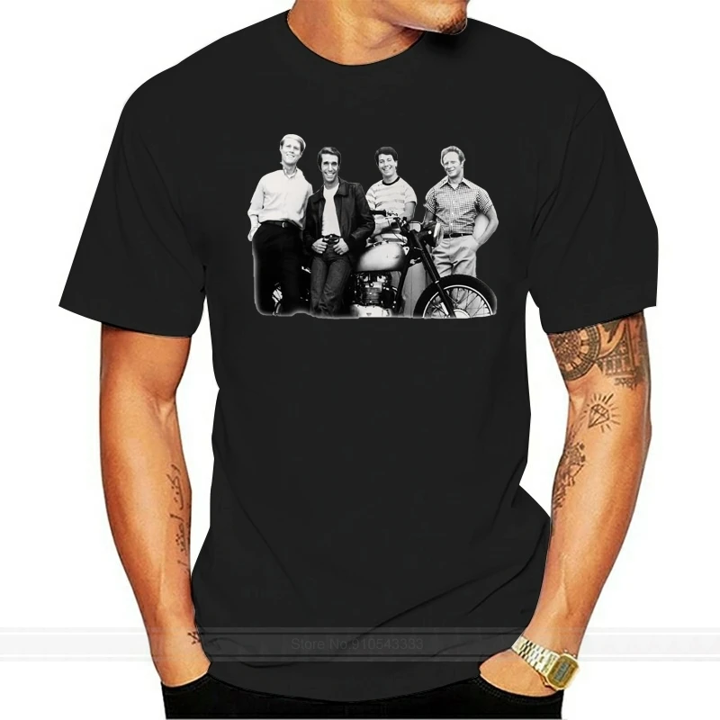 Happy Days , The Fonz , Richie , Ralph , Potsie , T Shirt , All Sizes S - 5xl , T - 1136ivy Tee Shirts Men O-neck Tees