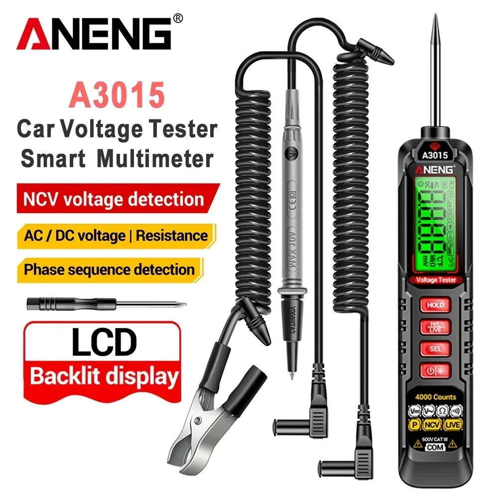 ANENG Pen Type Digital Multimeter A3015 Smart NCV Voltage Induction Detection Automotive Fuse 600V Voltmeter Repair Tester Tools
