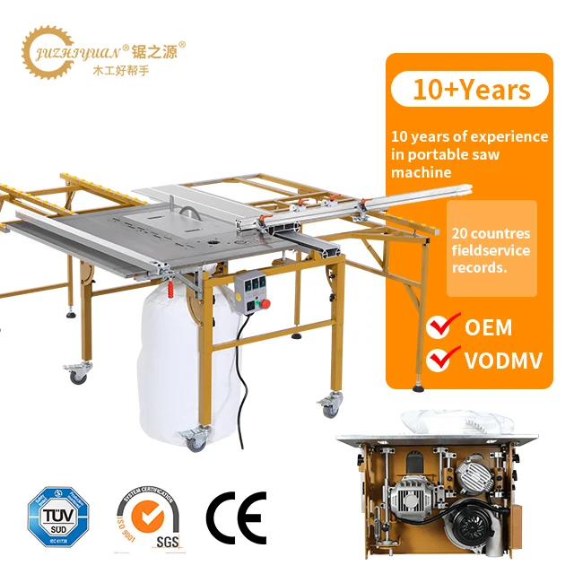 

Multifunctional Wood Saw Machines Miter Saw Sliding Table Panel Woodworking with Router Table Bench Table for Wood Cutting