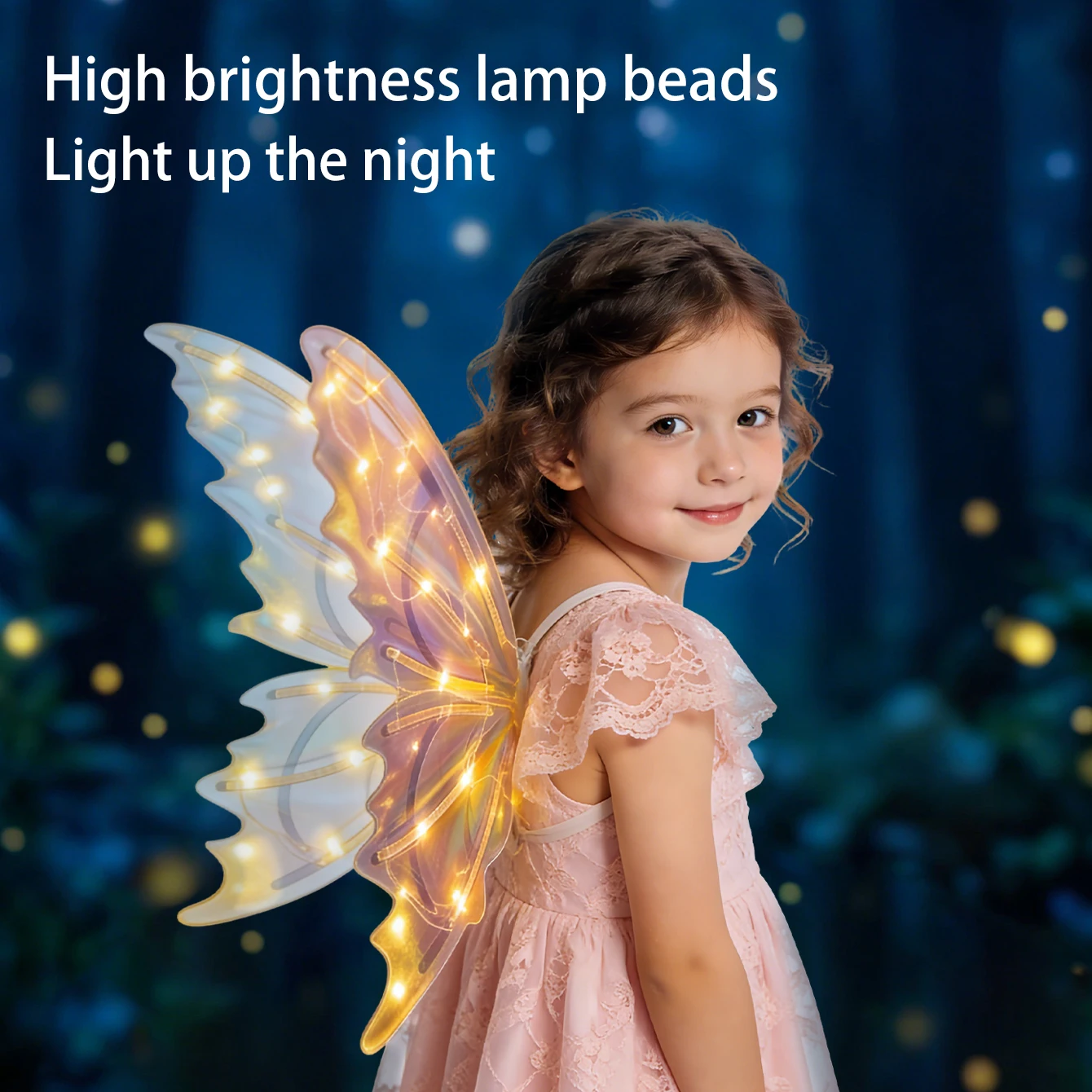 

Светящиеся и сияющие крылья ангела-бабочки, электрические разноцветные крылья феи, детская игрушка