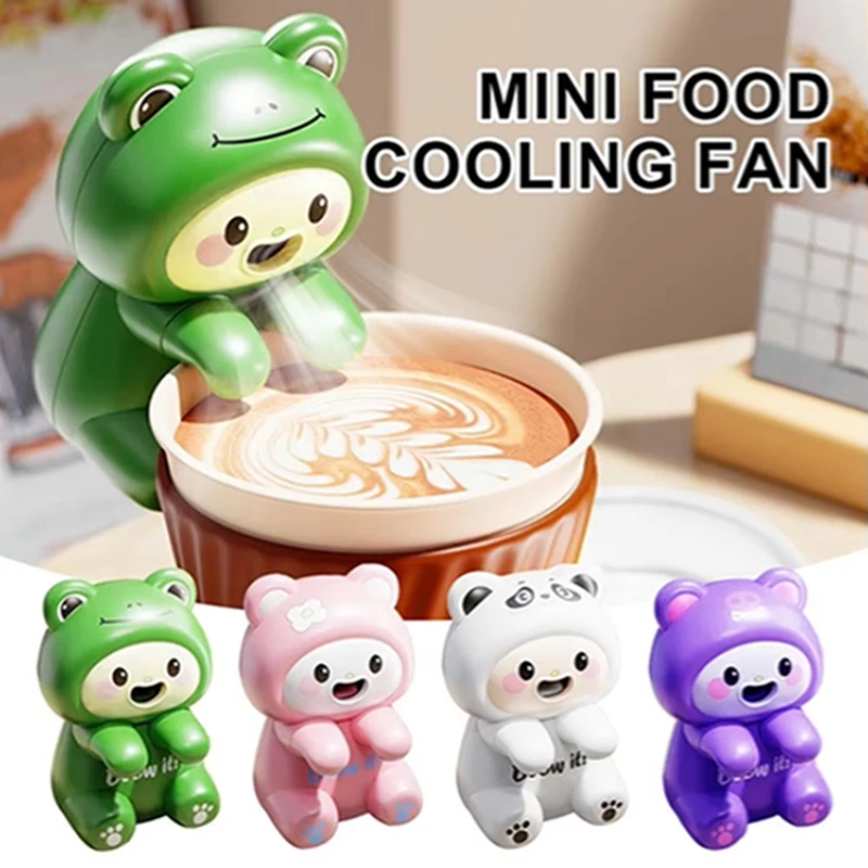 Cute Animal Mini Cooling Fan Clip On Cup Bowl Portable Low Noise Desktop Fan for Hot Food Coffee Soup and Baby Meals