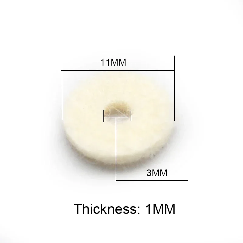 

120Pcs Felt Washer for Guitar Strap Button Installing 11-3x1MM Button Shim Black/Cream