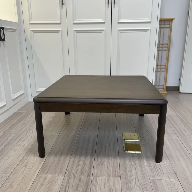 Modern Wood Table Japanese Kotatsu Square 75cm Living Room Japan Style Tatami Foot Warmer Heated Wooden Coffee Tea Table