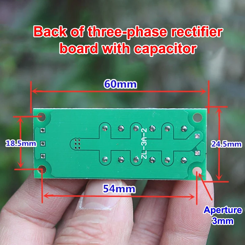 B*1PCS Small Generator Rectifier Board Brushless Brush DC Generator Filter Board Module  24V 3A Three-Phase Rectifier Bridge