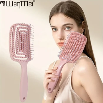 WANMEI Volumizing Detangling Hair Massage comb Hair Massage Comb with Hollowed-Out Design…