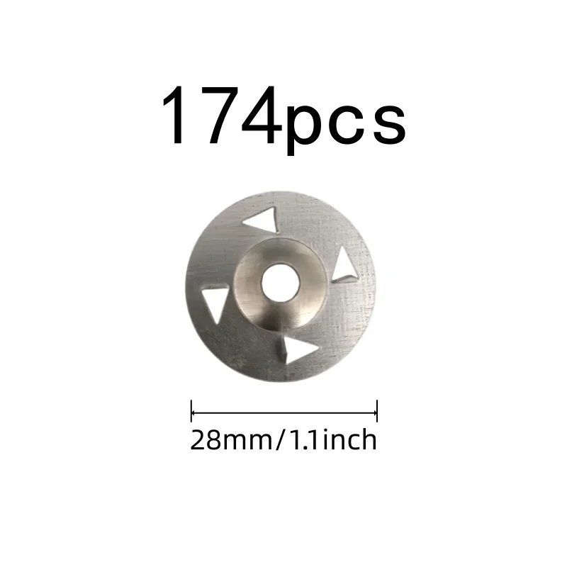 174 pcs 28mm Floor Tile Fixing Washers Flat Stable Base, designed for Home Decoration, Four Claw Anti-Slip Design