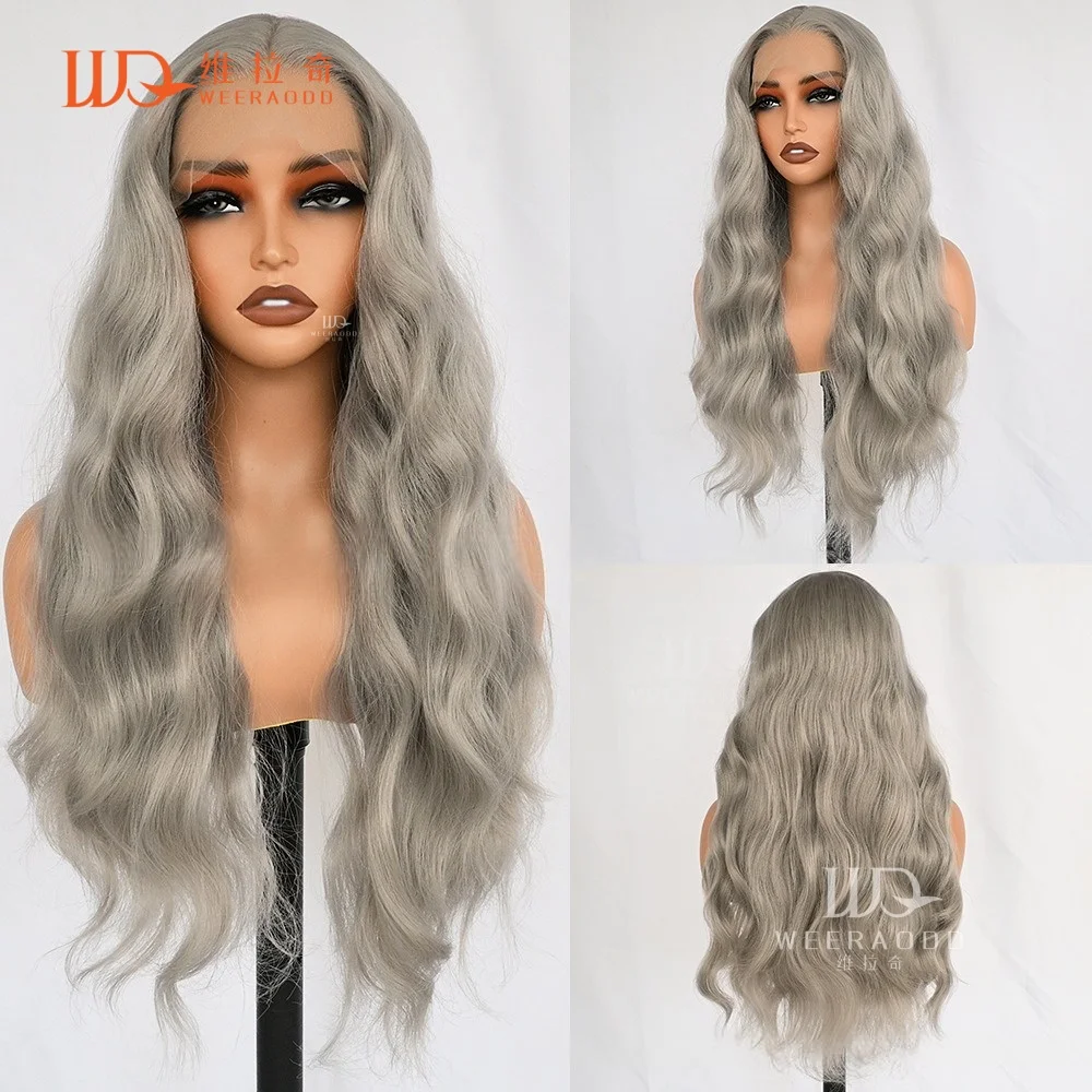 28-inch-body-wave-ash-gray-lace-front-wig-13x4-lace-frontal-glueless-heat-resistant-synthetic-silver-gray-daily-cosplay-wig