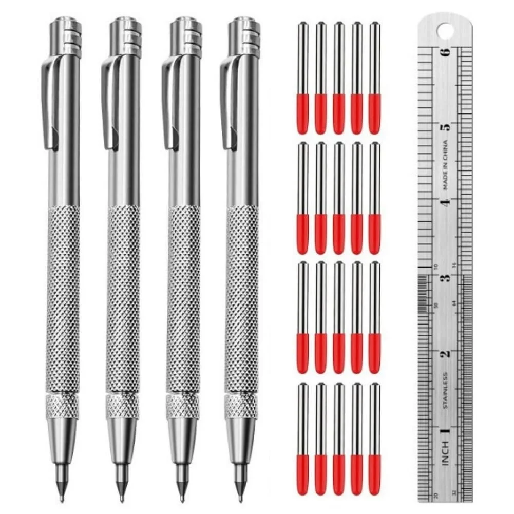 

1set Precision Magnetic Scribing Pen Set Replace Needle Steel Stylus Scribing Pen Tool For Metal Glass Wood Marble Marks