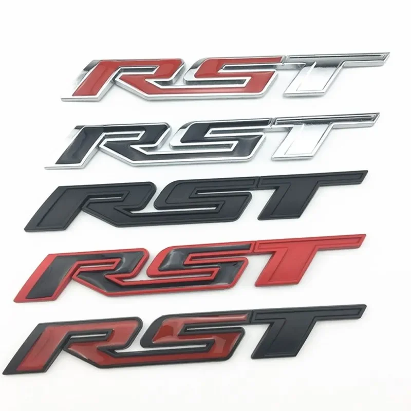 3D Metal RST Logo Sticker Rear Trunk Emblem Badge Car Decals For Chevy Chevrolet Silverado Accessories