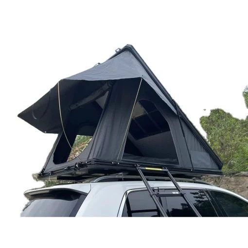 

2025 New 4X4 Quick Automatic Set-Up Waterproof Canvas Roof Top Tent 2-Person Hard Shell Car Camping for 4WD 4x4 Off-Road Ladder