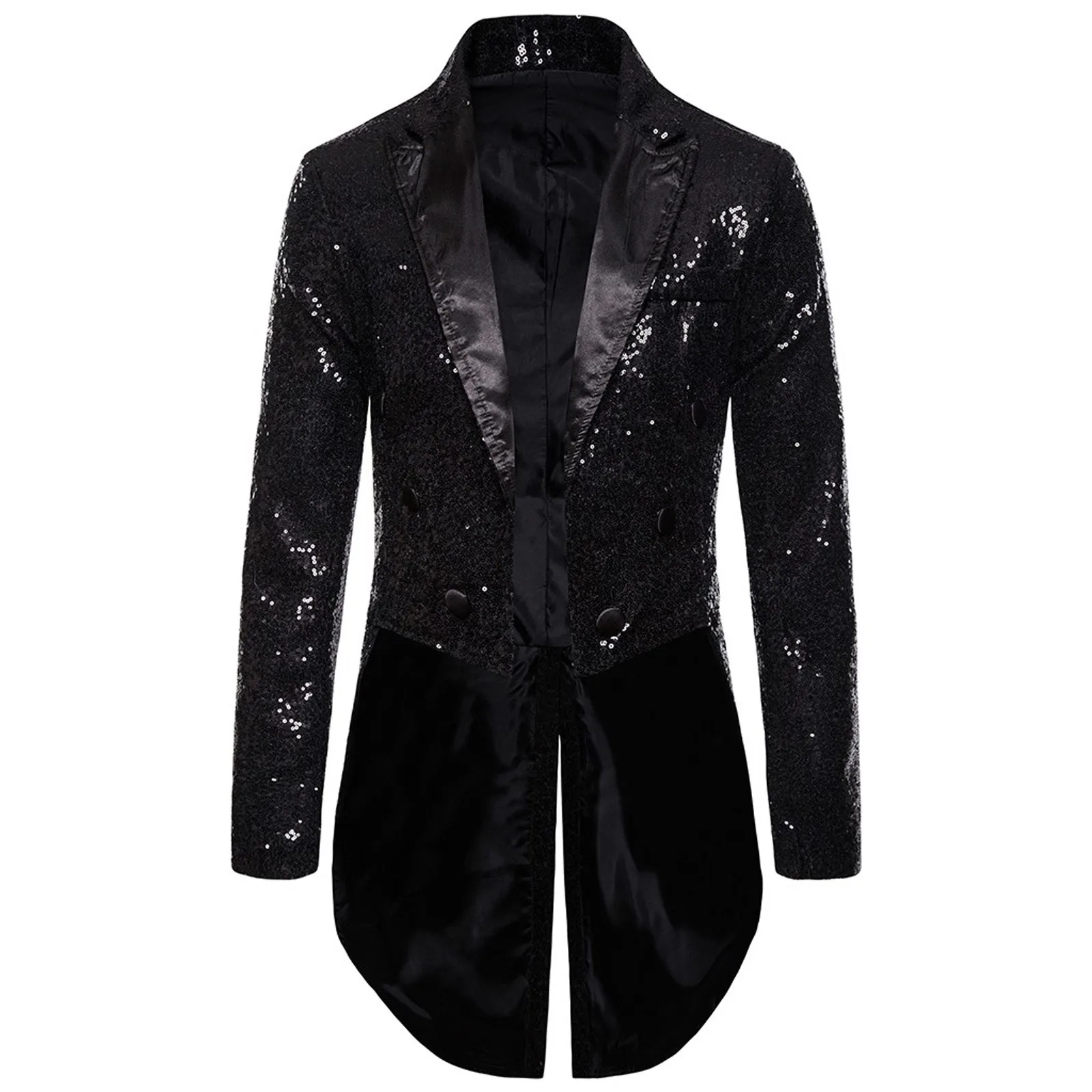 Sequin Gentlemen Men\'s Coat Fashion Steampunk Vintage Tailcoat Jacket Gothic Victorian Frock Coat Men\'s Uniform Costume 2024