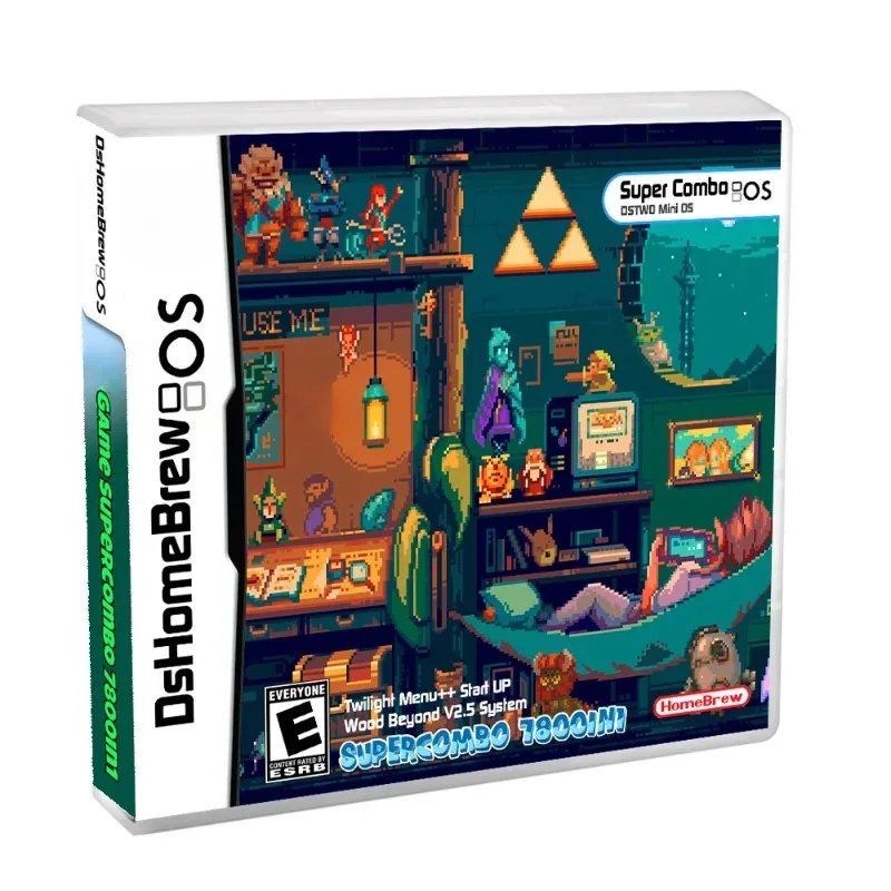 بطاقة DS جديدة 7800 في كاسيت واحد، متوافقة مع NDS/NDSL/NDSi/3DS/2DS Lite، محاكي مدمج يدعم GBA/NES/PC Engine Game ROM #1