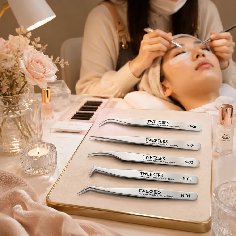 1/2/5 stuks roestvrijstalen wi - Lash Extension Tweezers recensie en prijs