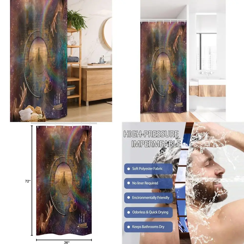 

Занавеска для душа space-arth Fusion: вневременной принт вечности на тканевой занавеске для ванны