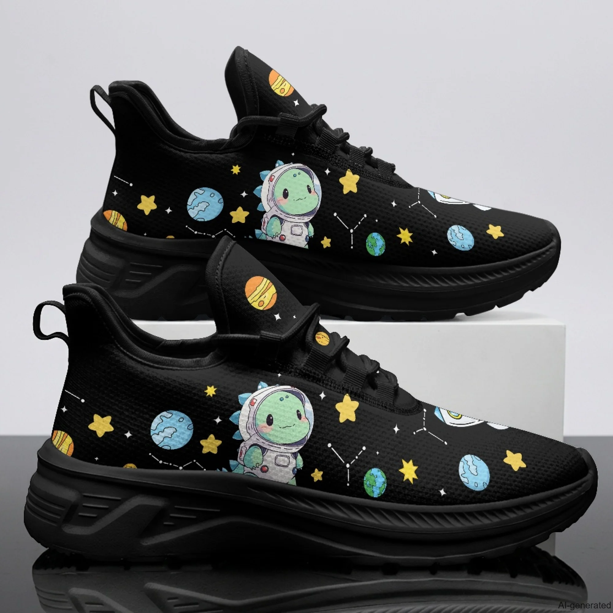 XIXIRIMIDO Womens Walking Shoes Dinosaur Astronauts Football Sneakers Mens Gym Sports Casual Fashion Shoes Trainers Shoes 35-48