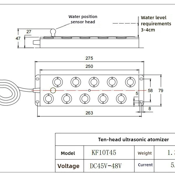 Ультразвуковые увлажнители тумана DC48V с 4/6/10/12 головками для прудов, аквариумов и водных функций | Промышленный/коммерческий/домашний/тепличный дом